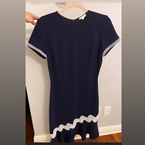 Shoshanna “Dinan” crochet Navy Midi Dress 4 - Picture 6 of 8